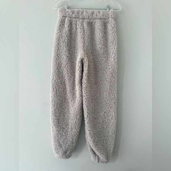 NWT Crave Fame High-Rise Sherpa Joggers Grey Clouds Sweatpants Juniors'  Small - Picture 3 of 7